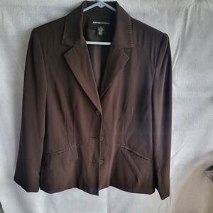 vintage women's Norton mcnaughton blazer jacket brown size 14 pockets‎